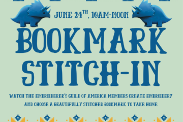 Bookmark Stitch-In, Wednesday, June 24 from 10am-noon