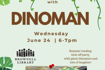 Unearth a Story kick off party with Dinoman on Wed. June 24 from 6-7pm