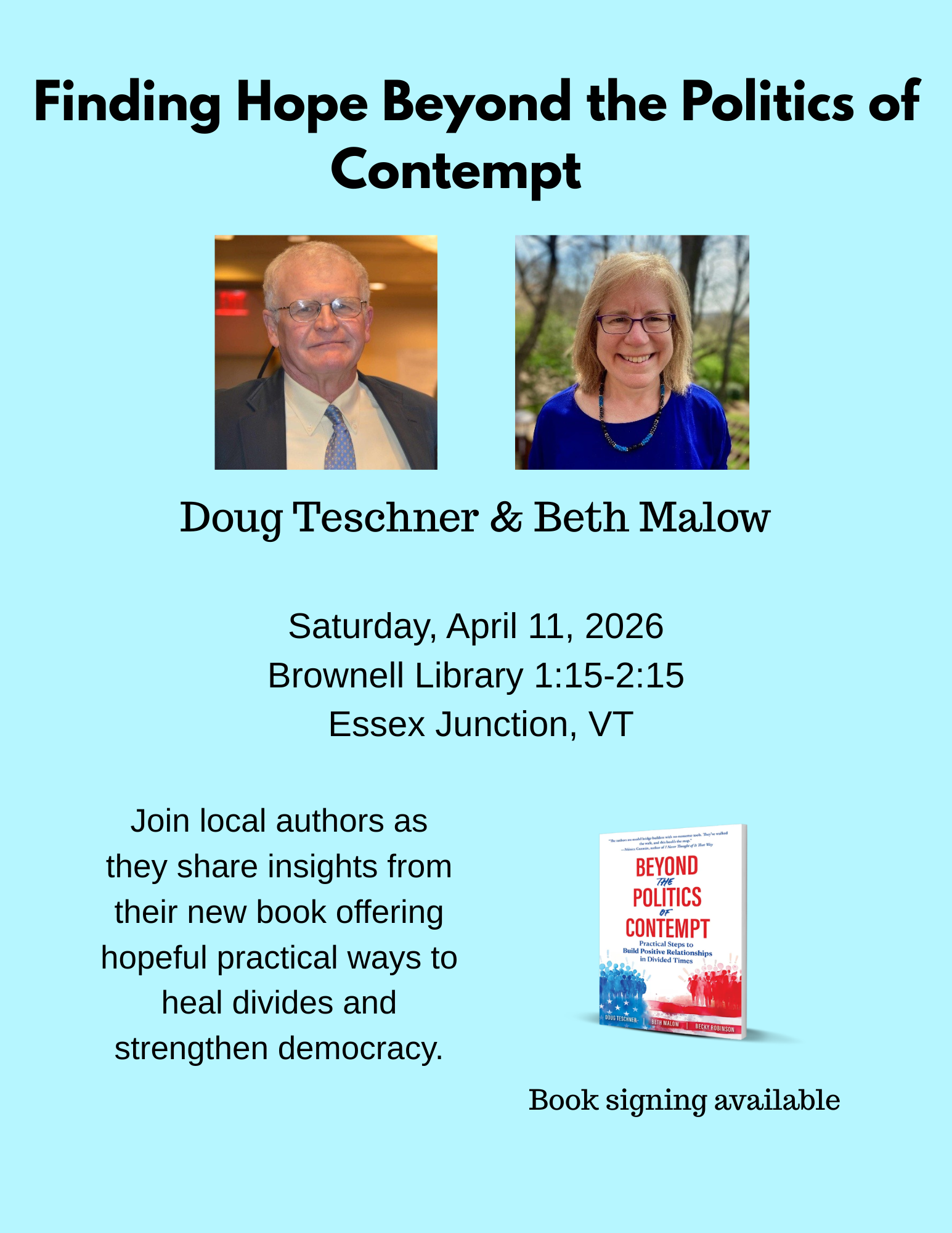 Book Launch: Beyond the politics of contempt