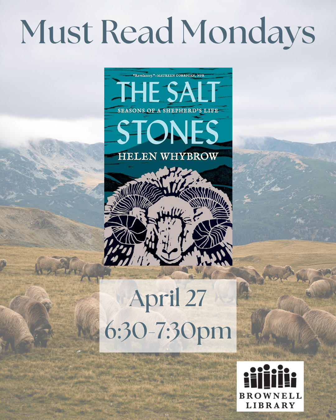 Must Read Mondays - The Salt Stones by Helen Whybrow Monday, April 27⋅6:30 – 7:30pm Monthly on the fourth Monday