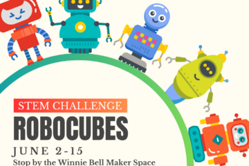 STEM CHALLENGE: Robo-cubes is available in youth nonfiction June 2nd to 15th. Explore robotics with cubelets!