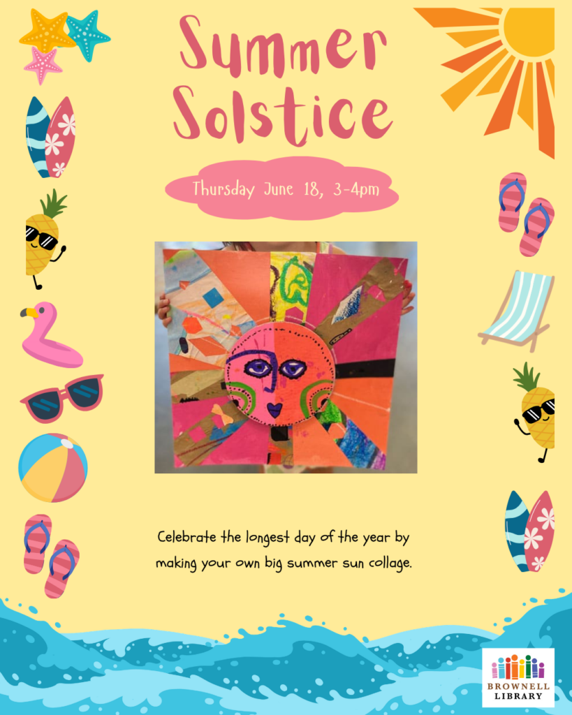 Summer Solstice on Thursday, June 18th from 3-4pm