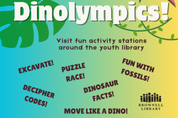 Dinolympics! Monday, June29, 3-4:30pm