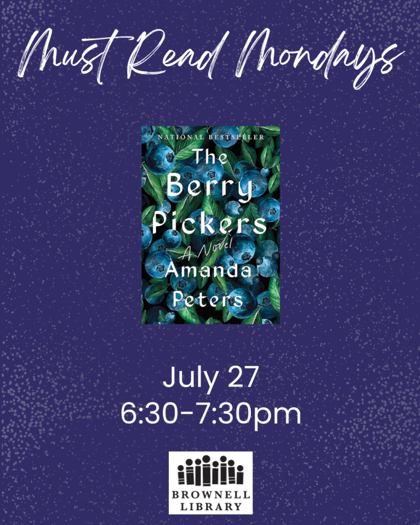 Must Read Mondays. Monday, July 27, 2026 from 6:30-7:30pm.