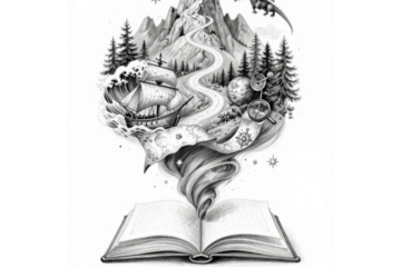 Stop by the Winnie Belle Maker Space between August 18th and 31st to share your 6 word story and illustration.