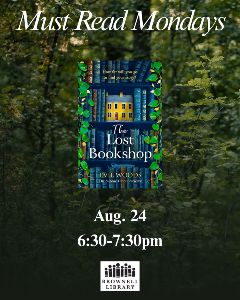 Must Read Mondays - The Lost Bookshop, by Evie Woods Monday, August 24⋅6:30 – 7:30pm Monthly on the fourth Monday