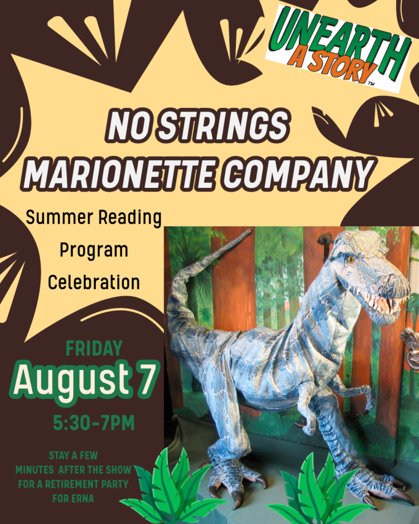 Summer Celebration with No Strings Marionette Company on Friday, August 7 from 5:30-7:30pm