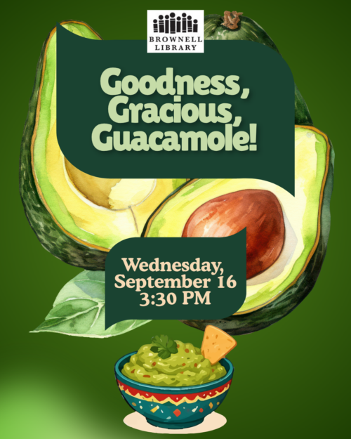 Goodness, Gracious, Guacamole is on Wednesday, September 16 at 3:30 PM.
