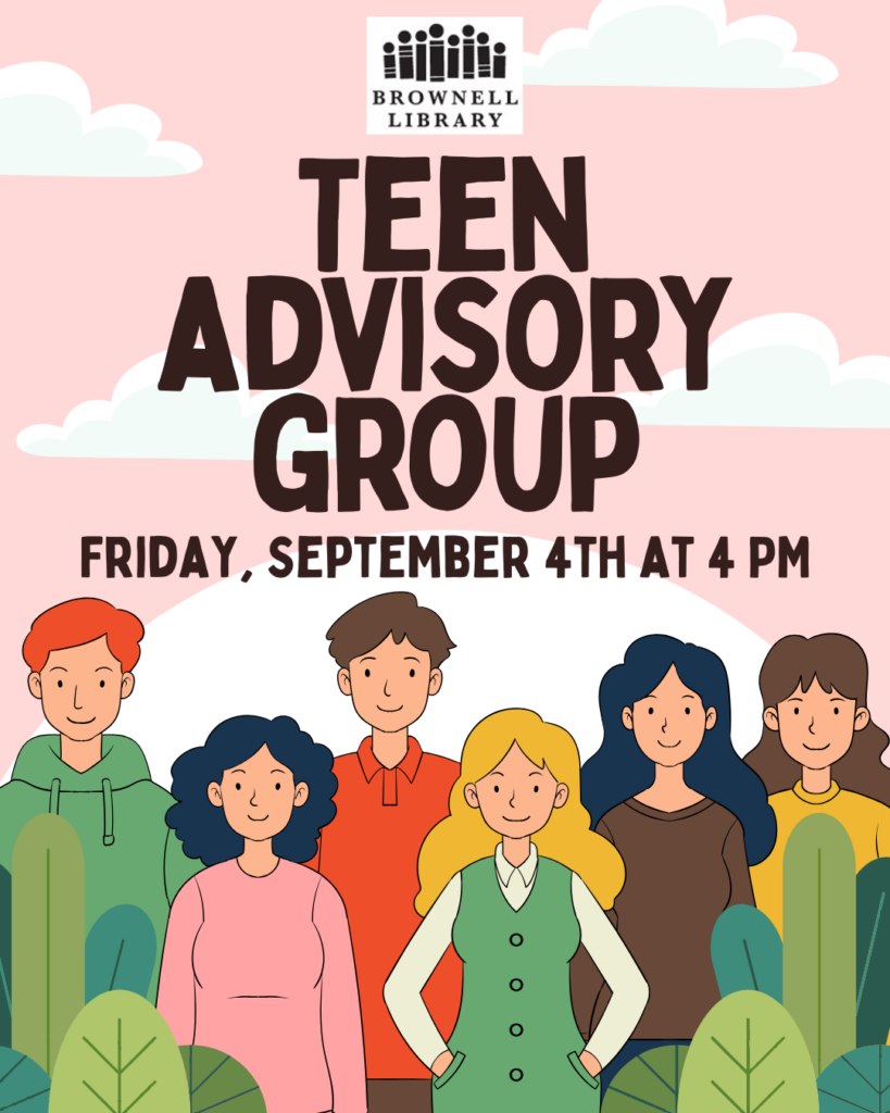 Teen Advisory Group returns on Friday September 4 at 4pm
