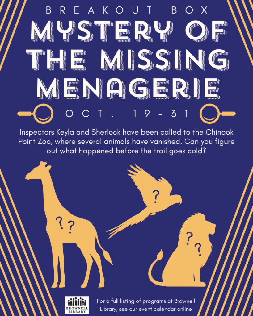 Solve our newest Breakout Box, October 19-31