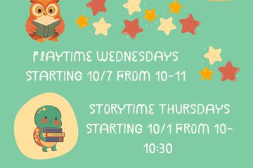 Play Time, Wednesdays at 10 am.